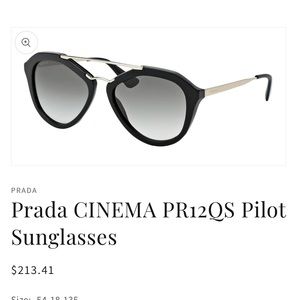 Prada Black and Gold sunglasses
